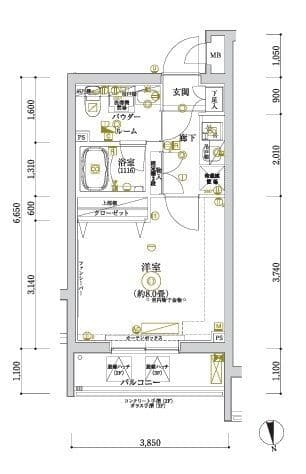 RELUXIA 亀戸EAST 205 間取り図