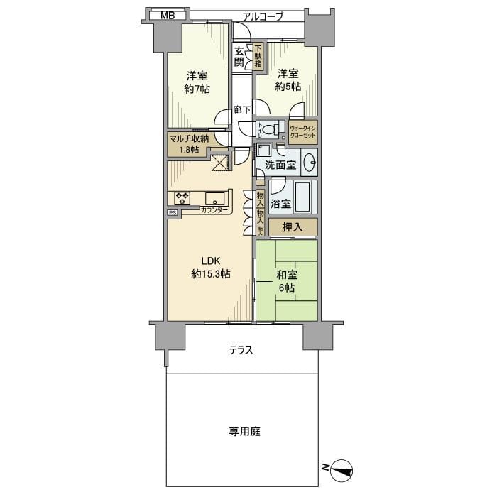 レジデンシャルスクエア 111 間取り図