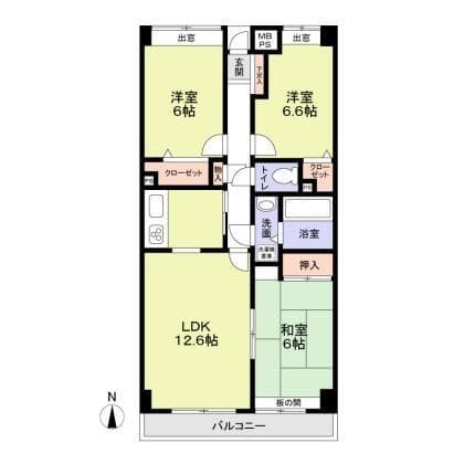 ウインザーパレス西川口 301 間取り図