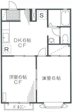 エステート北原 A203 間取り図