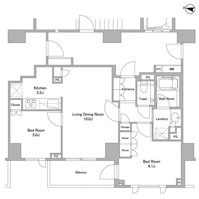パークハウス三軒茶屋クロスコート 402 間取り図