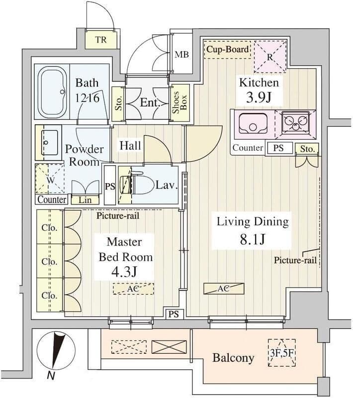 ル・シュクレ永福 510 間取り図