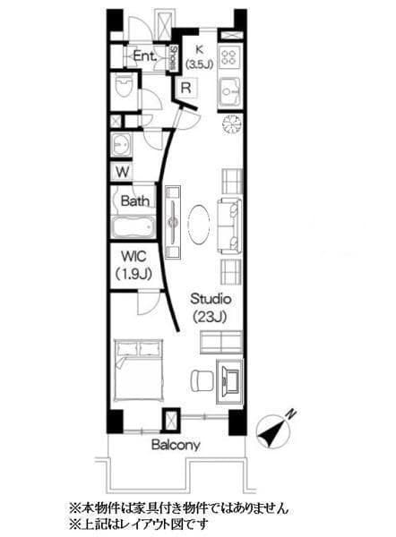 Brillia ist 三軒茶屋 アイビーテラス 222 間取り図