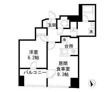 セルクル落合 202 間取り図
