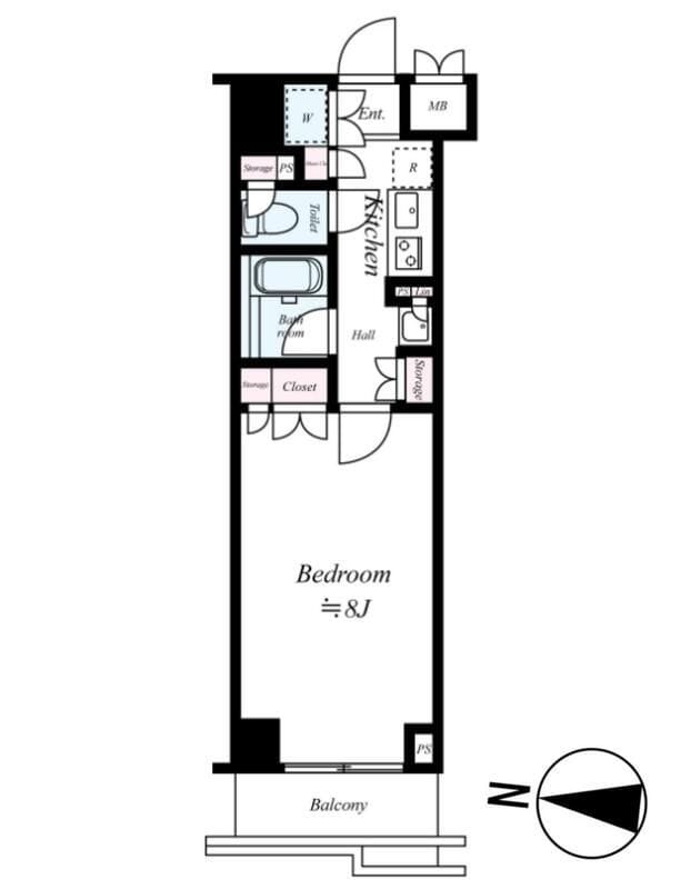 ルーブル清澄白河参番館 318 間取り図