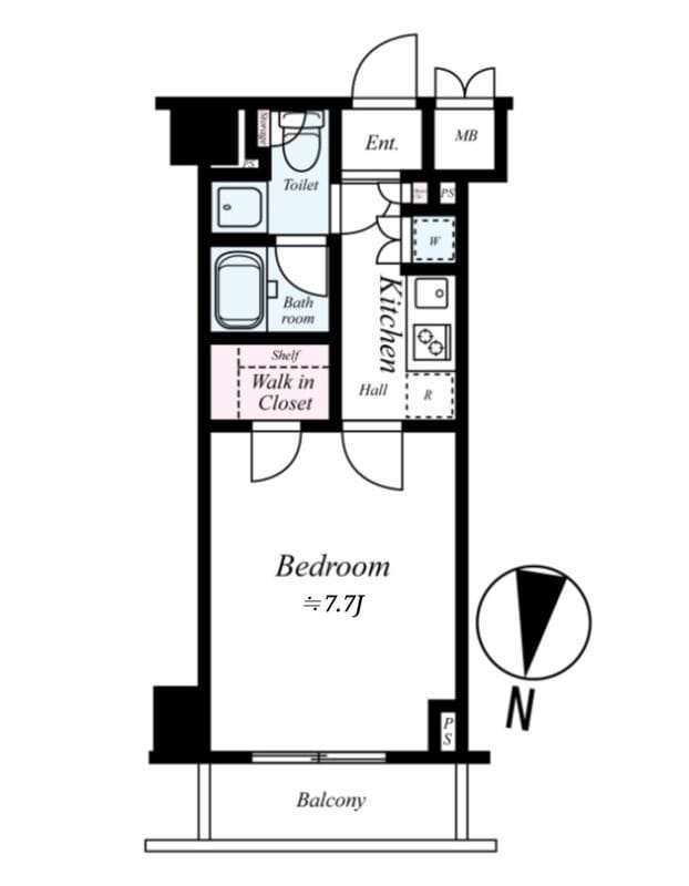 ルーブル清澄白河参番館 611 間取り図