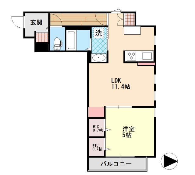 フォンターナ(ペット共生) 306 間取り図
