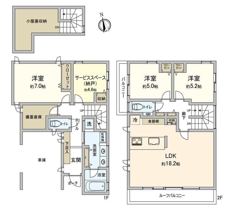 高井戸東1丁目戸建 A 間取り図