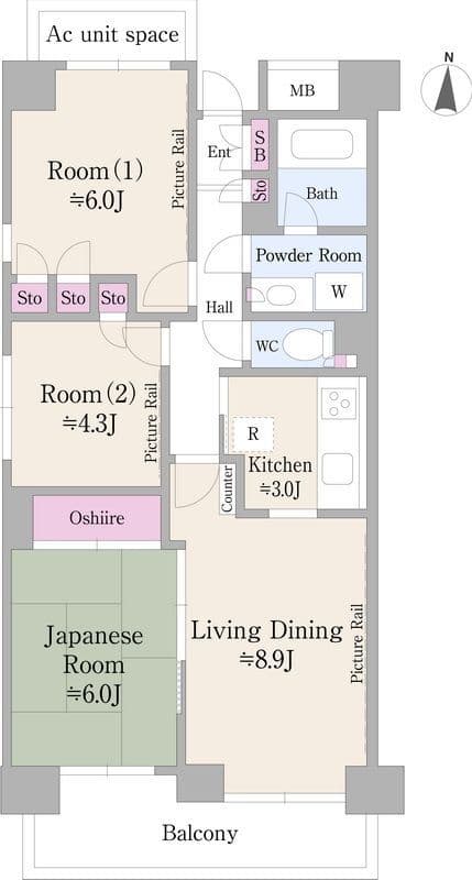 ラフィーネ阿佐谷 701 間取り図