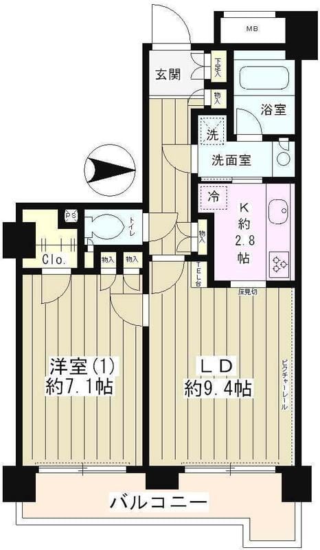 ラフィーネ阿佐谷 804 間取り図