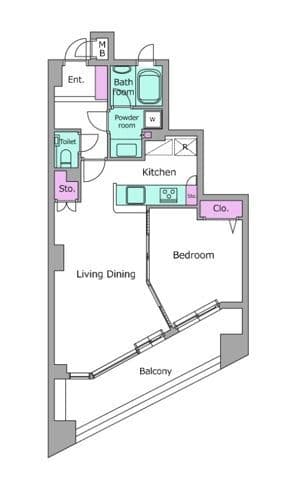 レジディア学芸大学 203 間取り図