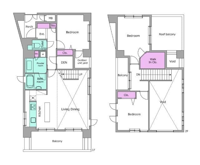 レジディア学芸大学 601 間取り図