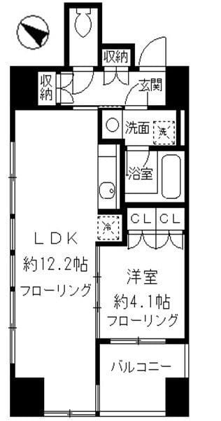 ルフィット神宮北参道 1303 間取り図