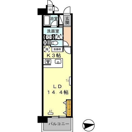 ロイヤルパークス西新井 1027 間取り図