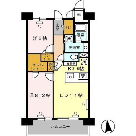 ロイヤルパークス西新井 1120 間取り図