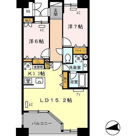 ロイヤルパークス西新井 708 間取り図