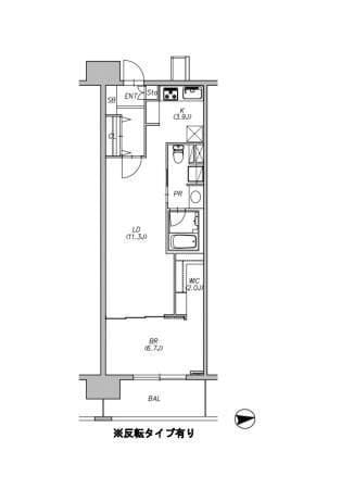 ロイヤルパークス西新井 733 間取り図