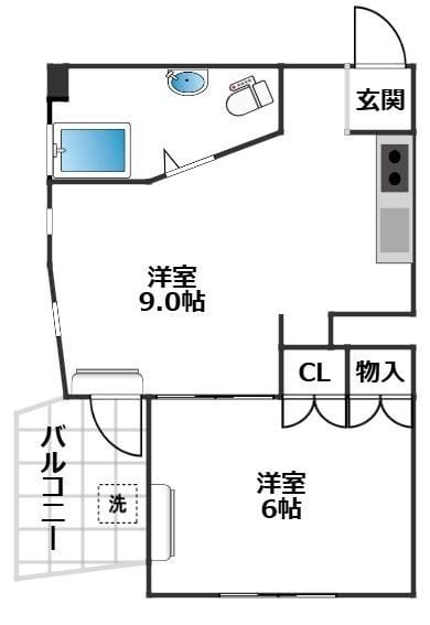 マンションキリイ 303 間取り図