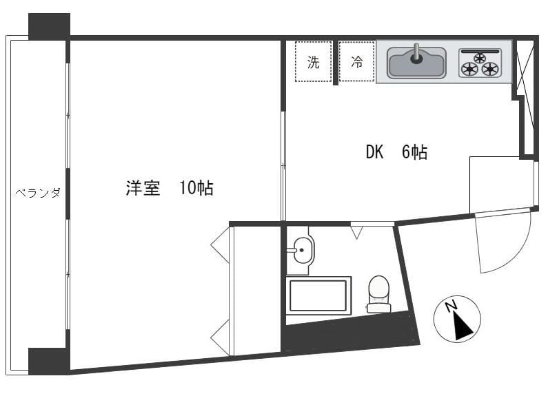 マンションキリイ 405 間取り図