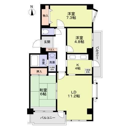 プレジール桜 304 間取り図