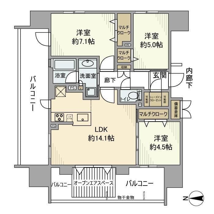 ヴェレーナ木場公園 301 間取り図