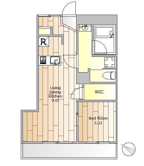 五葉苑 302 間取り図
