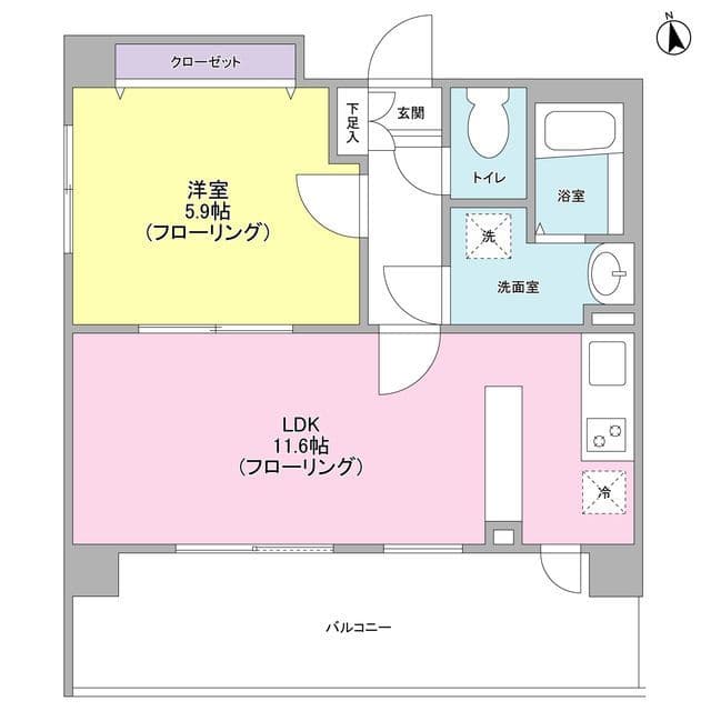 リバーレ秋葉原 1302 間取り図