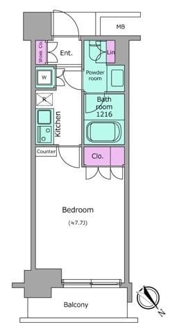 レジディア月島Ⅱ 0405