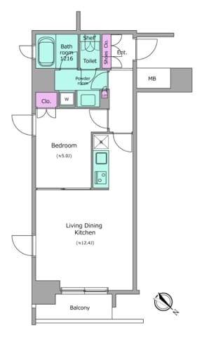 レジディア月島Ⅱ 1206