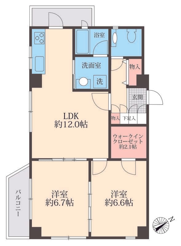 エルヴェ内堀 201 間取り図