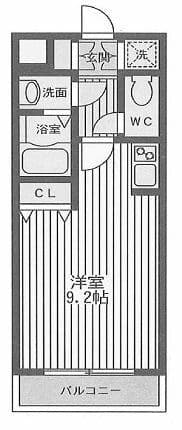 レスポワール佃 202 間取り図