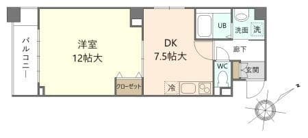 レスポワール佃 306 間取り図