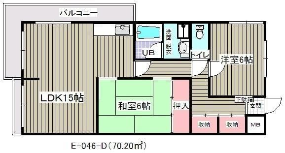 阿部南葛西第1マンション(E-046) 300 間取り図
