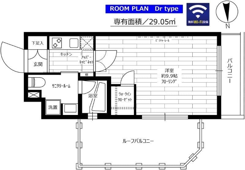 ステージグランデ清澄白河アジールコート 705 間取り図