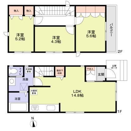 杉並区高井戸西3丁目貸家 1 間取り図
