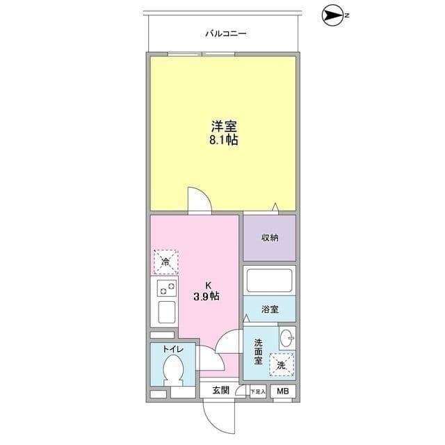 ル ヴァンヴェール 目白 101 間取り図
