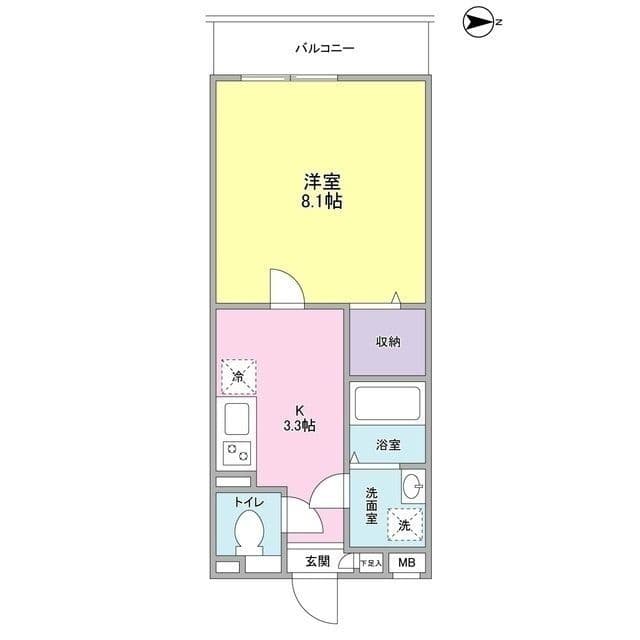 ル ヴァンヴェール 目白 103 間取り図