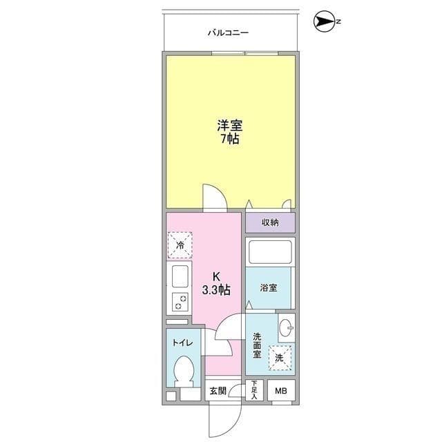 ル ヴァンヴェール 目白 107 間取り図