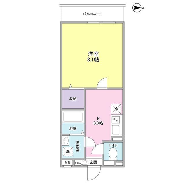 ル ヴァンヴェール 目白 204 間取り図