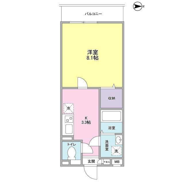 ル ヴァンヴェール 目白 301 間取り図