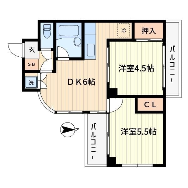 カルムサイトー 301 間取り図