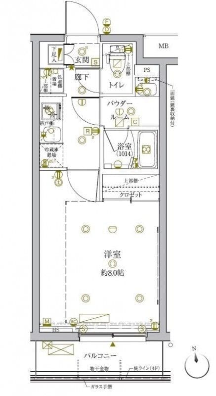 クレイシアIDZ新宿落合ディアコート 304 間取り図