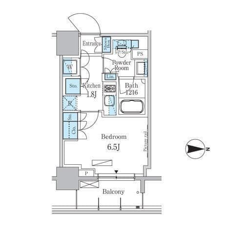 パークアクシス蔵前 202 間取り図