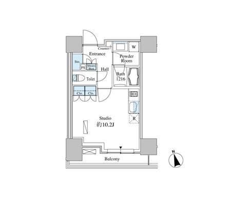 ベルファース芝浦タワー 603 間取り図