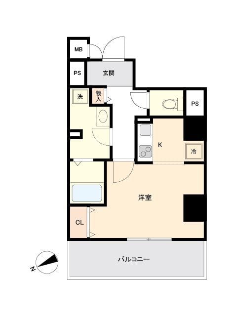 マリアージュ市川 0401 間取り図