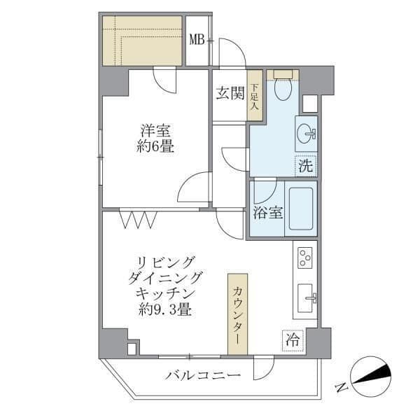 KDXレジデンス文京湯島 801 間取り図