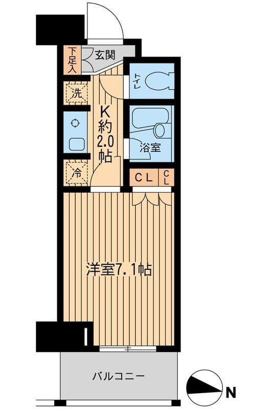エコロジー東陽町プロセンチュリー 0608 間取り図