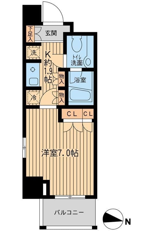 エコロジー東陽町プロセンチュリー 0801 間取り図