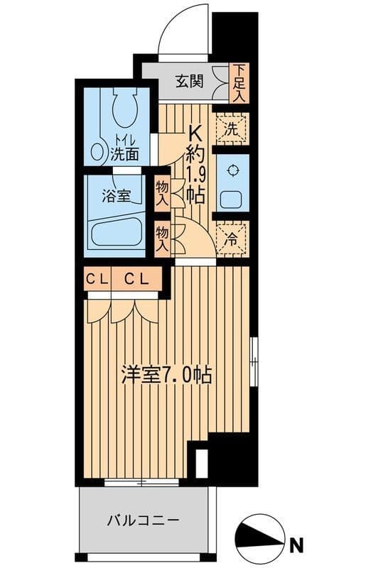エコロジー東陽町プロセンチュリー 1113 間取り図