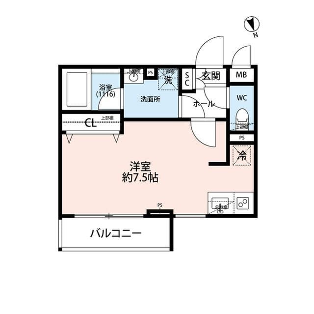 プレール・ドゥーク西荻窪 104 間取り図